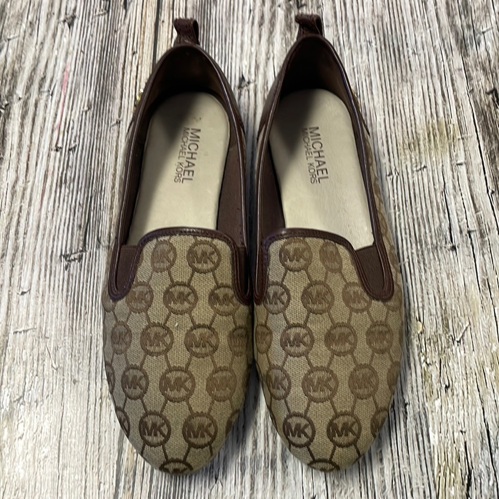 Michael Kors Brown Mk Monogram flats Size 7